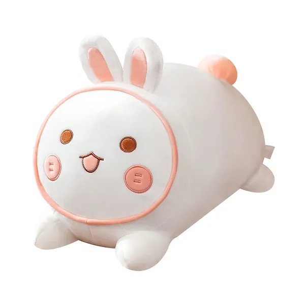 Auspicious beginning Stuffed Animal Bunny Plush Toy Anime Rabbit Kawaii Plush Soft Pillow, Plush Toy Gifts for Boys Girls (White-Rabbit, 15.7") - White rabbit 15.7"