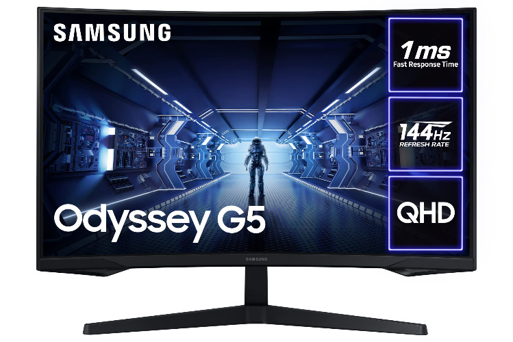 Samsung Odyssey G5 27" Curved Gaming Monitor - 144Hz, 1ms, 1440p