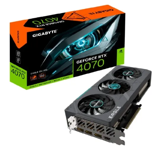 Gigabyte NVIDIA® GeForce RTX™ 4070 Eagle OC 12GB GDDR6X DP/HDMI GPU GV-N4070EAGLE-OC-12GD
