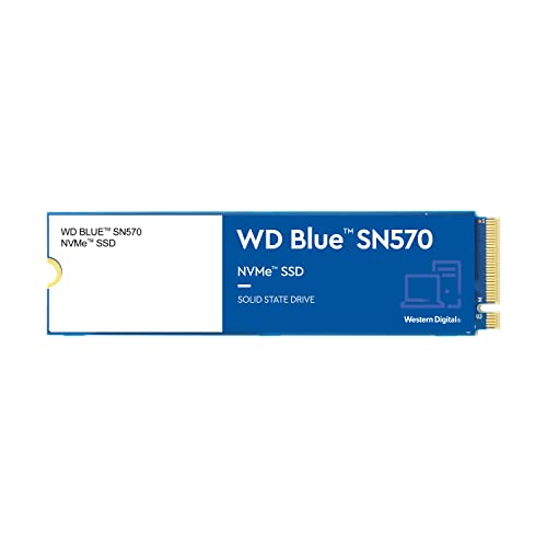 Western Digital 2TB WD Blue SN570 NVMe Internal Solid State Drive SSD - Gen3 x4 PCIe 8Gb/s, M.2 2280, Up to 3,500 MB/s - WDS200T3B0C - SSD - 2TB