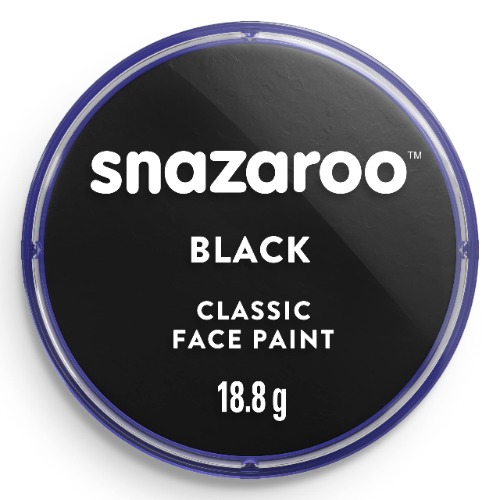 Snazaroo Classic Face and Body Paint, 18.8g (0.66-oz) Pot, Black - 0.6 Fl Oz (Pack of 1) Black
