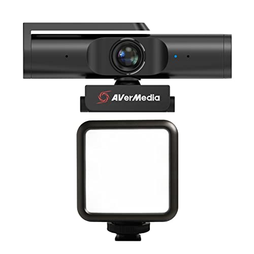 AVerMedia PW513L 4K Ultra HD USB Webcam with RGB Light, for Gaming, Streaming and Video conferencing. Works with OBS, Zoom, Teams and Skype. TAA/NDAA Compliant. [Special Edition] - PW513 + VL49 RGB Light