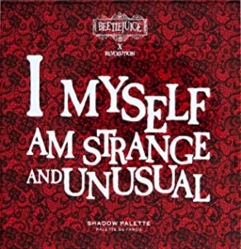 Revolution Beetlejuice Eyeshadow Palette I Myself Am Strange and Unusual Berry Red Bronze Black