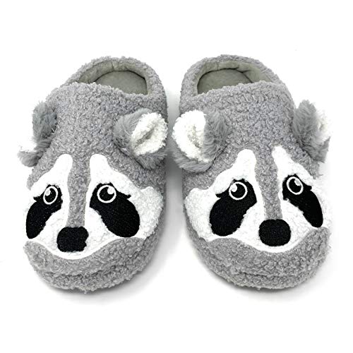 Women's Cozy Anti-Skid Slippers, Oooh Yeah Sherpa Funny Fluffy Fuzzy Slip On Slippers - 9-10 - Ra Ra Coon