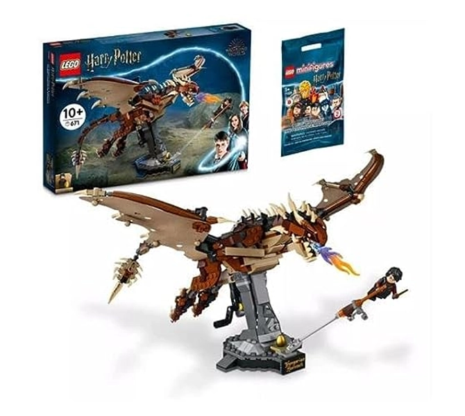 LEGO Harry Potter Hungarian Horntail Dragon Building Kit + Bonus Mystery Minifure