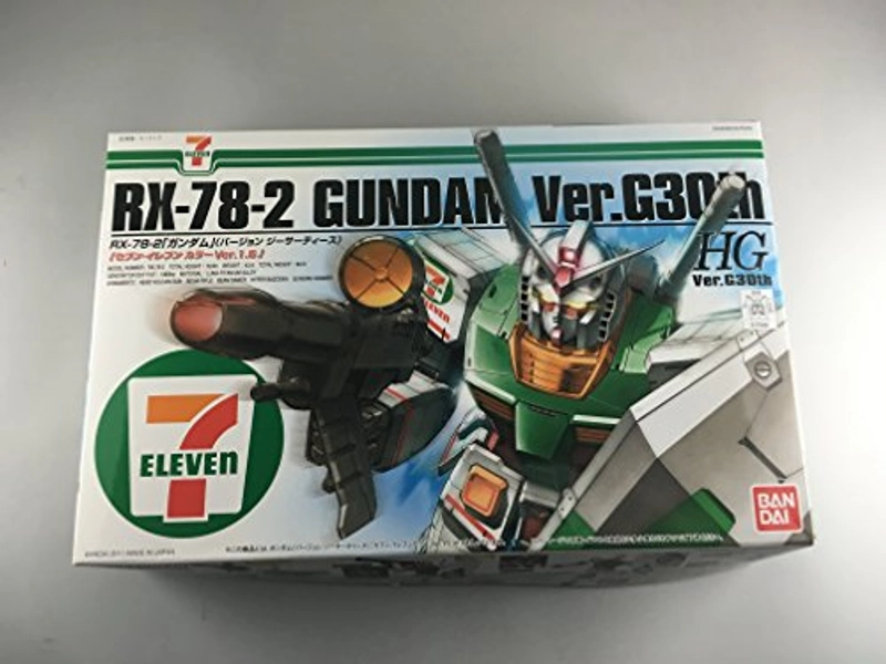 BANDAI 7-11 Exclusive HG 1/144 RX-78-2 Gundam G30th 7-11 Color Version (Japan Import)