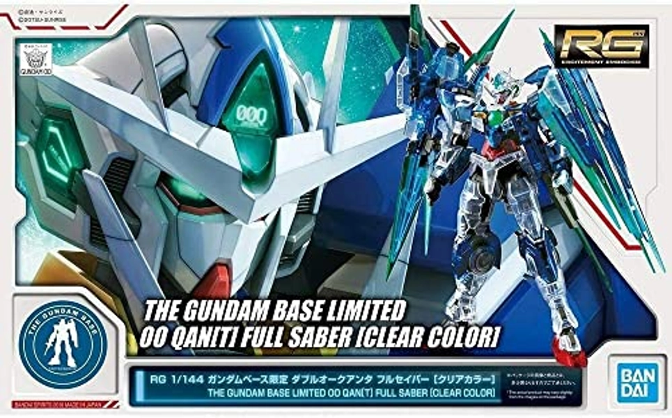 Bandai Gundam Base Limited 00 Qan[T] Full Saber Clear Color Ver. RG 1/144 Model Kit