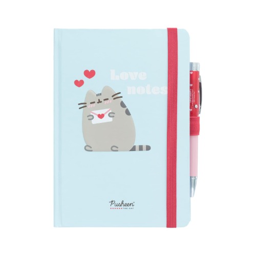Erik Official Pusheen Love Collection Premium A5 Notebook With Projector Pen - Notebooks A5 - Notepads A5 - A5 Notepad - Pusheen Gifts - Pusheen Stationery