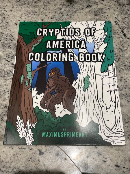 Cryptids of America Coloring Book - Cryptid Kids, Bigfoot, Mothman, Nessie Yeti | cryptozoology