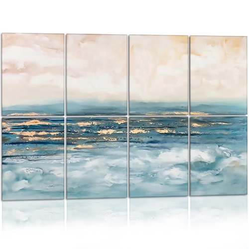 Bobobier Art Acoustic Panels with Self-Adhesive,48 x 32Inches Acoustical wall panel,Better Decoratve Than Sound Proof Foam Panels, Studio Office Home Acoustic Treatment (Fog in the sea) - Art - Fog in the sea