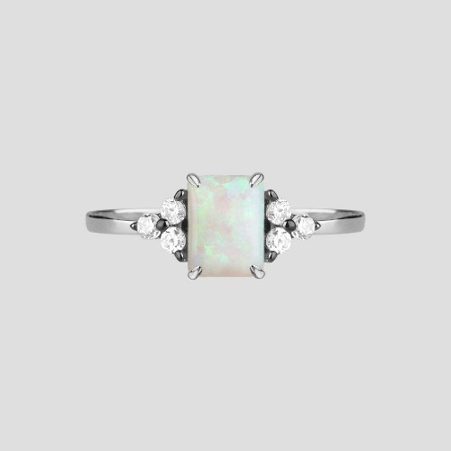 APHRODITE. Opal Silver Ring | Small