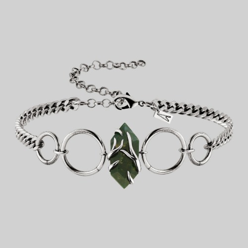 The Swamp Roots Gemstone Choker - Silver | Silver