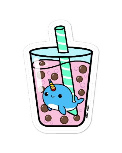 Rainbow Magic Narwhal Glossy Laminated Sticker