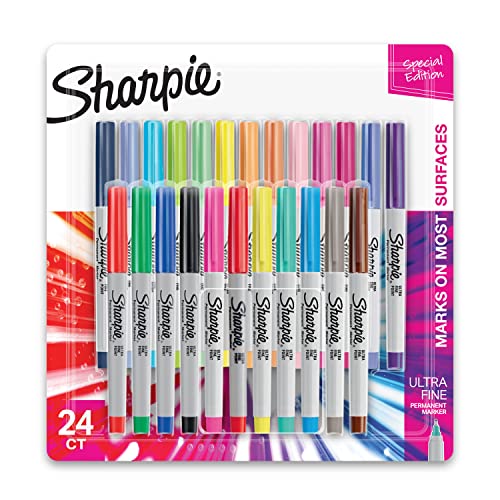 SHARPIE Color Burst Permanent Markers, Ultra Fine Point, Assorted Colors, 24 Count - Color Burst - Markers