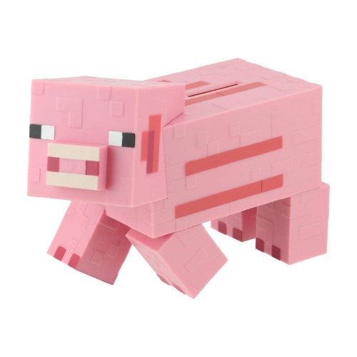 Minecraft Pig Money Bank BDP | Pink Pixelated 3D Savings Piggy-Bank | Unique Gift Idea Perfect for Gamers - Single