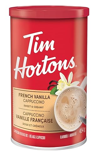 Tim Horton's Instant Cappuccino, French Vanilla, 16 Ounce - Instant Cappuccino - French Vanilla Cappuccino - 500 g (Pack of 1)