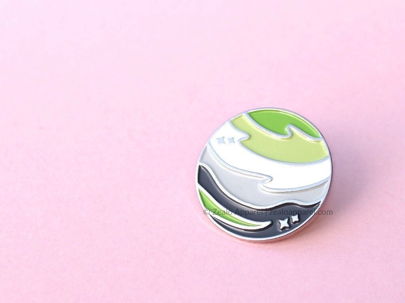 Pastel Aromantic Planet Enamel Pin