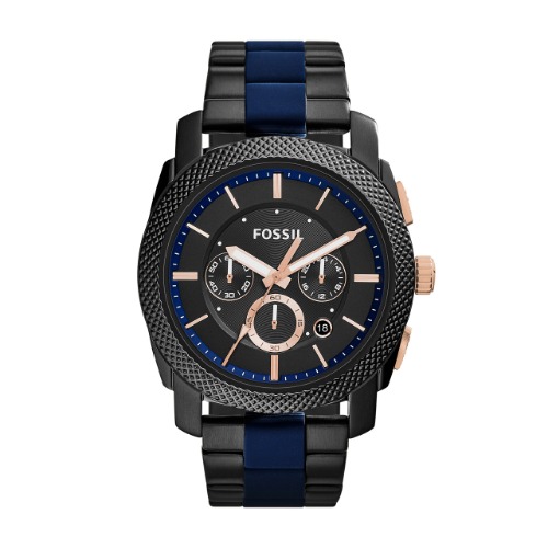 Fossil Men's Machine Stainless Steel and Silicone Chronograph Quartz Watch - Multi