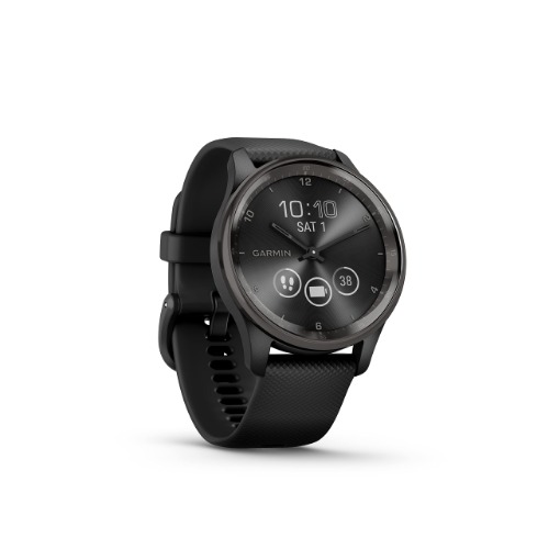 Garmin vívomove Trend, Stylish Hybrid Smartwatch, Long-Lasting Battery Life, Dynamic Watch Hands and Touchscreen Display, Black - Black