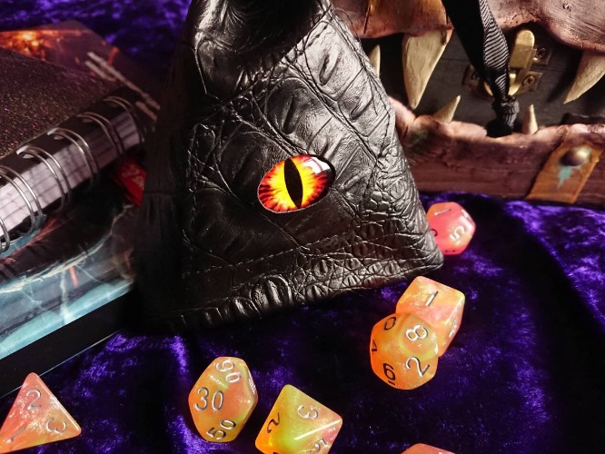 Dragonscale Dice Bag - Orange
