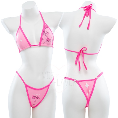 Sparkle - Retro Charm Anime Swimsuit | Pink & Pink / L/XL