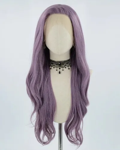 Long Purple Synthetic Lace Front Wigs WT004 | Default Title