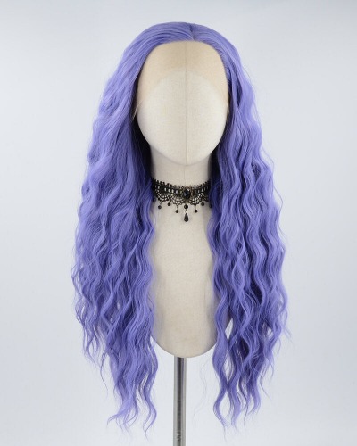 Blue Curly Synthetic Lace Front Wig WW198 | Default Title