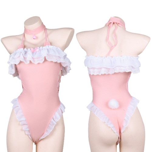 Cute ruffled maid outfit yv30866 | pink