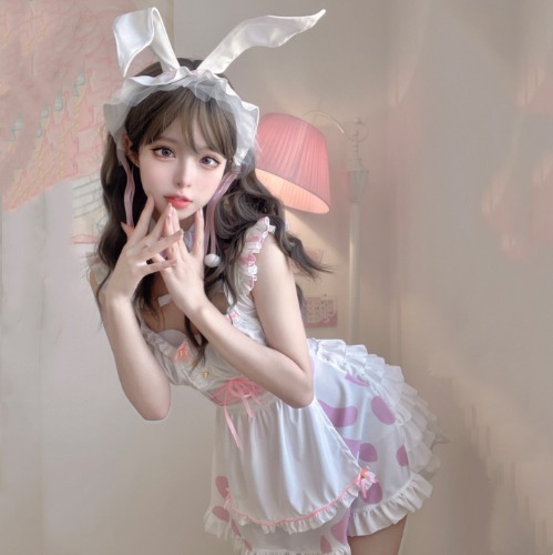 Cute bunny maid outfit yv30619 | pink / one size