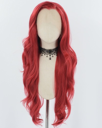 Red Synthetic Lace Front Wig WT037 | Default Title