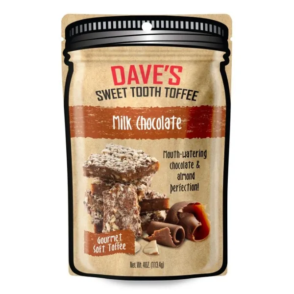 Milk Chocolate Toffee by Dave's Sweet Tooth Toffee - 4 oz.