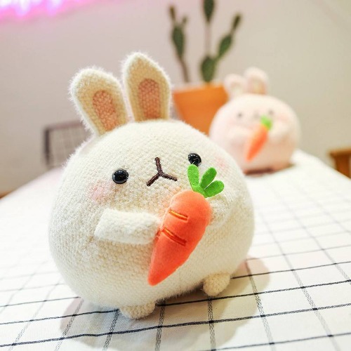 Bamboo Charcoal Bunny Plush: Eco-friendly & Adorable! - White / 20cm