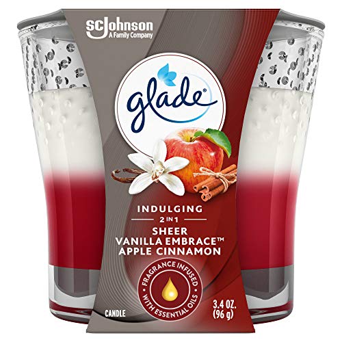 Glade Candle Jar - Vanilla Embrace & Apple Cinnamon