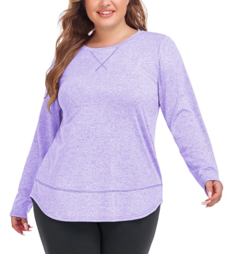 COOTRY Breathable Workout Top - Purple