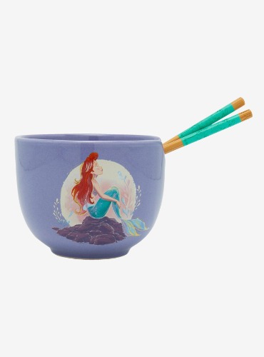 Disney The Little Mermaid Ariel Ramen Bowl With Chopsticks