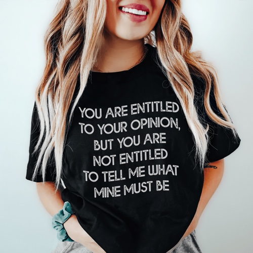 You Are Entitled To Your Opinion Tee - Black Heather / S