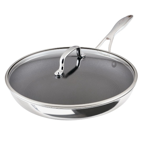 Circulon 12.5-Inch ScratchDefense C1 Nonstick Frying Pan with Lid | Silver