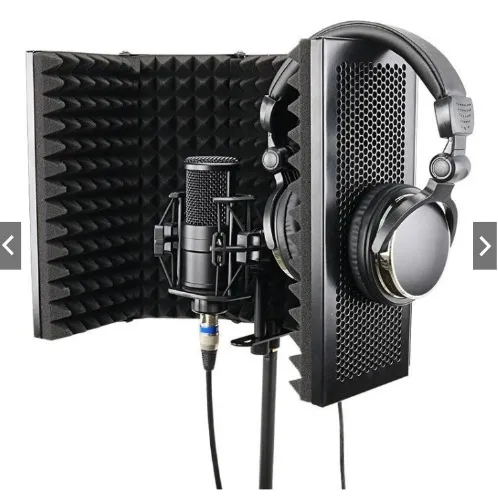 GSE 5 Panel Foldable Studio Microphone Isolation Shield Recording Sound Absorber Foam Panel3Noise