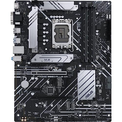 ASUS Prime B660-PLUS D4 LGA 1700(Intel 12th Gen) ATX Motherboard(PCIe 4.0, DDR4,3xM.2 Slots, 2.5Gb LAN, Rear USB 3.2 Gen 2x2 Type-C, Front USB 3.2 Gen 1 Type-C, Thunderbolt 4 Header Support)