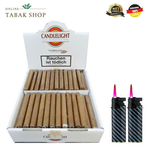 Candlelight Corona Sumatra 100 Zigarren Kiste + 2 Sturmfeuerzeuge 4012922856043 | eBay