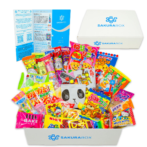 Japanese Snacks & Candy Box & English Pamphlet 30 x Dagashi Sweets Candy Valentines Gift