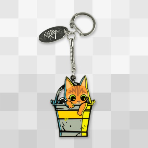 Cat-in-a-Bucket Keychain | STRAY