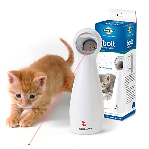 PetSafe Bolt Automatic, Interactive Laser Cat Toy – Adjustable Laser with Random Patterns Small - Bolt