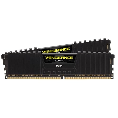 CORSAIR VENGEANCE LPX DDR4 RAM 16GB (2x8GB) 3200MHz CL16-20-20-38 1.35V Intel AMD Desktop Computer Memory - Black (CMK16GX4M2E3200C16)