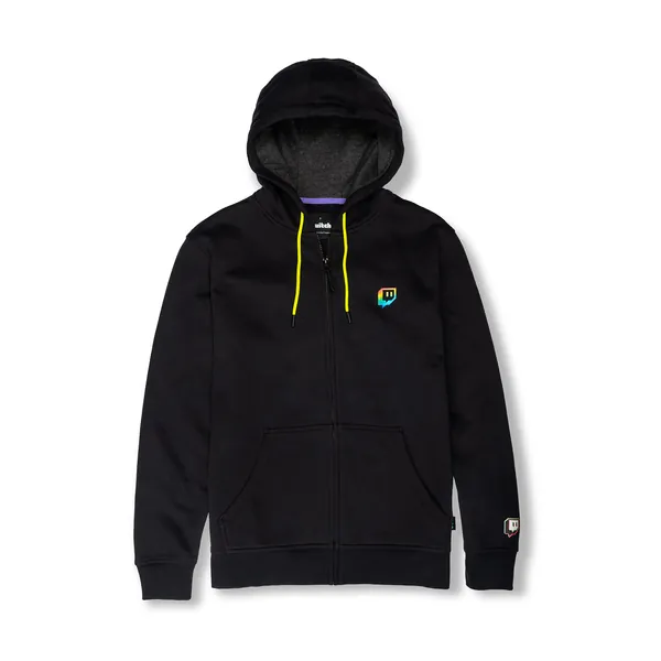 Twitch Graphic Zip Up Hoodie - Ripple Black X-Large