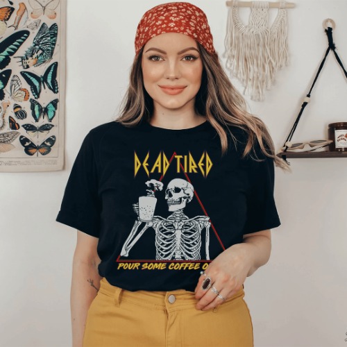 Dead Tired Coffee Tee - Black / XL