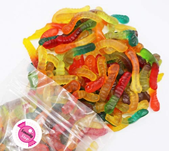 Smarty Stop Gummy Collection (Assorted Gummy Worms candy, 2 LB) - Assorted Fruit Worm - 2 Pound (Pack of 1)