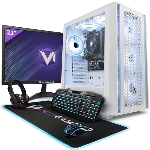 Vibox I-16 Gaming PC - 21.5" Monitor Bundle - Quad Core AMD Ryzen 3200G Processor - Radeon Vega 8 Graphics - 16GB RAM - 1TB SSD - Windows 11 - WiFi - 16GB RAM - 1TB SSD - Vibox VTX-3W Bundle