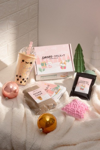 Smoko x Milk + T Boba Milk Tea Kit | Holiday Boba Kit + Tumbler