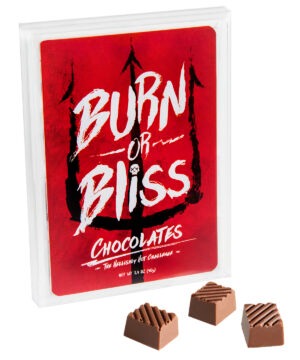 Burn or Bliss Chocolate: Hellishly hot chocolate roulette challenge.